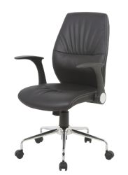 Moscow Operators Chair Leather Faced in Black