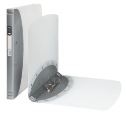 Hermes Polypropylene 2 Ring Binder A4 Metallic Silver
