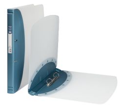 Hermes Polypropylene 2 Ring Binder A4 Metallic Blue