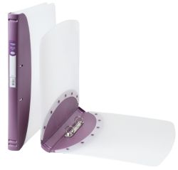 Hermes Polypropylene 2 Ring Binder A4 Metallic Pink