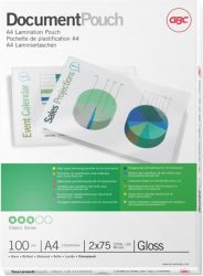 GBC 2 x 75 150 microns Document Pouches 216 x 303mm 100pk
