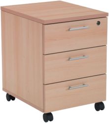 RS to Go Mobile Pedestal 3 Drawer Beech 