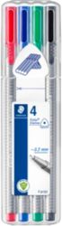 Staedtler Triplus Fineliners Assorted Pack Of 4 Colours 