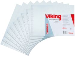 Office Depot A3 Premium Punched Pockets Landscape Top Opening White Spine Pack of 10