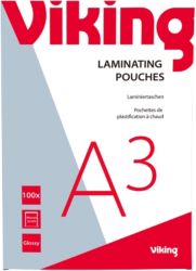 Office Depot Laminating Pouches 250 Micron A3 Clear Gloss Pack of 100