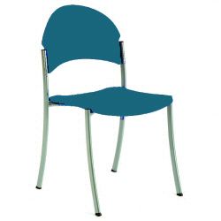 Stacking Conference Chair In Teal Fabric