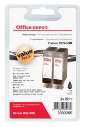 Office Depot Compatible Canon BCI 3E Ink Tank Twin Pack Black 