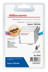 Office Depot Compatible Epson T061540 Black Cyan Magenta Yellow Inkjet Cartridge