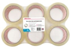 Office Depot Industrial Tape Clear 50mm x 66m 6 Rolls Per Pack