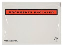 Office Depot Document Enclosed Envelopes C6 162 x 115mm Printed 250 Per Box