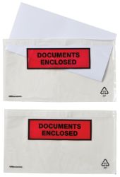 Office Depot Document Enclosed Envelopes DL 220 x 110mm Printed 250 Per Box