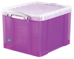 Really Useful Plastic Storage Box 310H x 390W x 480D mm 35 Litre Purple