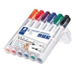 Staedtler Lumocolor Whiteboard Markers Bullet Assorted Pk 6