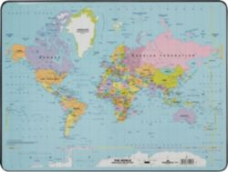 Durable World Map Desk Mat 53x40cm