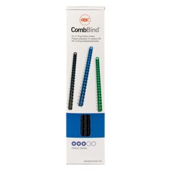 GBC Combbind A4 Plastic Binding Comb Black 21 Ring 25 Sheet Capacity 6mm 100 Per Pack