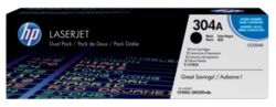HP No304A Black Toner Cartridge Dual Pack CC530AD
