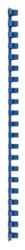 GBC Combbind A4 Plastic Binding Comb Blue 21 Ring 95 Sheet Capacity 12mm 100 Per Pack