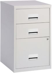 3 Drawer A4 Filing Cabinet Grey 600H x 400W x 400D mm 