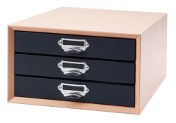 Wooden 3 Drawer Unit Black