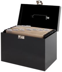 Metal File Box Black