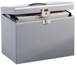 Metal File Box Grey