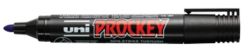 uni PROCKEY Bullet Tip Permanent Markers Blue Pack of 12