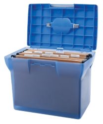 Plastic File Box Blue