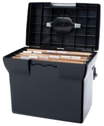 Plastic File Box Black