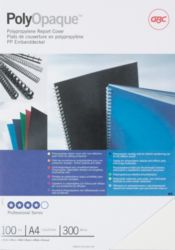 GBC A4 Polyclear Binding Covers White 300 Microns 100 Per Pack