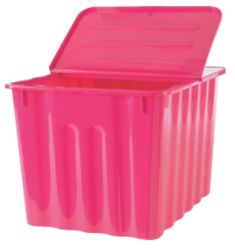Niceday Plastic Storage Box 75 Litre Pink with Pink lid eBay