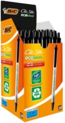 Bic Ecolutions Retractable Ballpoint Pen Black Pack of 50