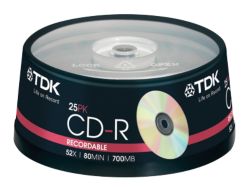 TDK CD R Spindle of 25