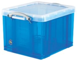 Really Useful Plastic Storage Box 310H x 390W x 480D mm 35 Litre Blue