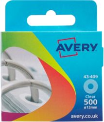 Avery Reinforcement Rings Clear Box Of 500