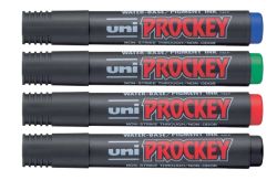 uni PROCKEY Bullet Tip Permanent Markers Assorted Pack of 4