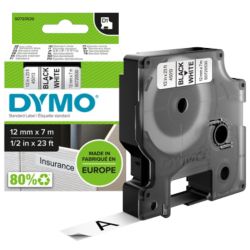 Dymo D1 Labels Black On White 12mm x 7m 