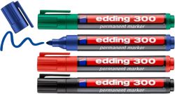 edding 300 Bullet Tip Permanent Marker Assorted Pack of 4