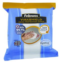 Fellowes Hand Protection Wipes pack of 20