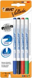 Bic Velleda Slim Whiteboard Markers Assorted Pack of 4