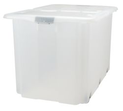 Strata Mega Plastic storage Crate With Wheels 460H x 470W x 700Dmm 105 Litre
