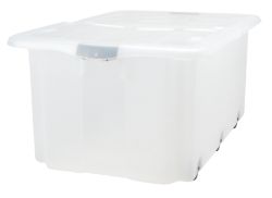 Strata Supa Plastic Storage Box With Wheels 330H x 470W x 705Dmm 75 Litre