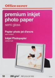 Office Depot Business Inkjet Photo Paper Semi Gloss A4 240gsm