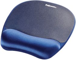 Fellowes Blue Memory Foam Mouse Pad 