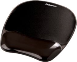 Fellowes Gel Crystals Black Mouse Pad 