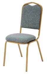 GGI Steel Frame Deluxe Banqueting Stackable Chair Grey