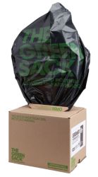 The Green Sack Medium Duty Refuse Sack Black 737W x 965Lmm 75 Per Box