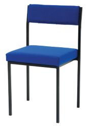 GGI Sterling H Frame Stacking Chair Blue Fabric
