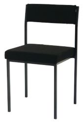 GGI Sterling H Frame Stacking Chair Black Fabric