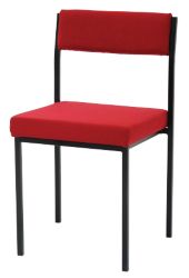 GGI Sterling H Frame Stacking Chair Burgundy Fabric