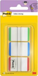 Post it Strong Lined Index Tabs Green Blue Red 25mm 66 Tabs Per Pack